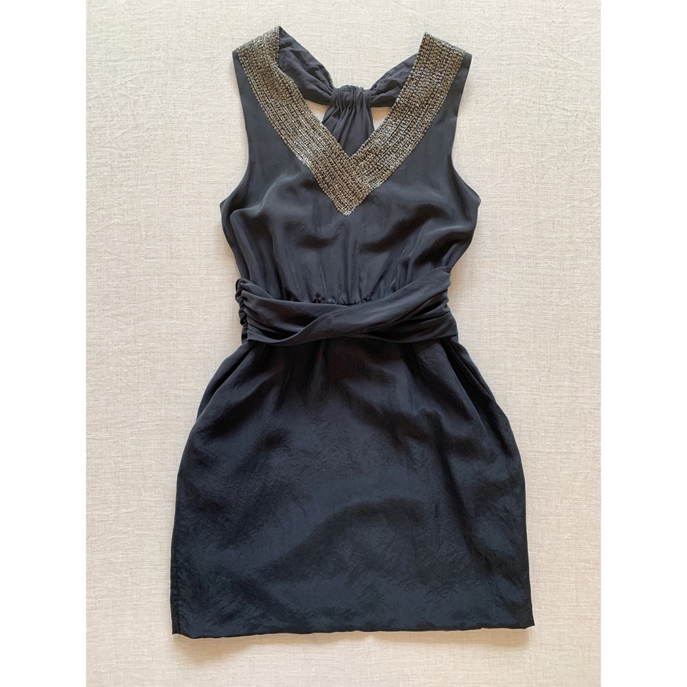 Theory Richia Beaded Silk Racerback Dress - 2